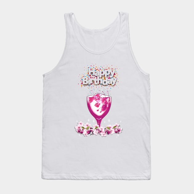 Happy Birthday Tank Top by KC Morcom aka KCM Gems n Bling aka KCM Inspirations